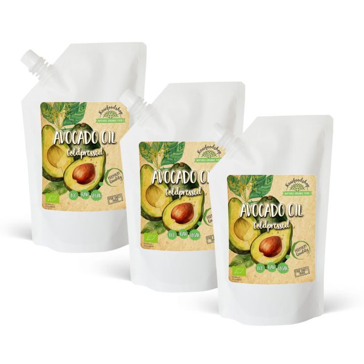Avokadoolja EKO 500 ml x 3 paket i gruppen Hud & Kropp / Naturlig DIY / Vegetabiliska Oljor hos Rawfoodshop Scandinavia AB (401383-SET3)