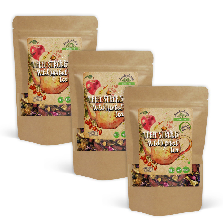 I Feel Strong Vild Örtte 100g x 3 paket i gruppen Råvaror & Dryck / Drycker / Teer hos Rawfoodshop Scandinavia AB (40193-SET3)