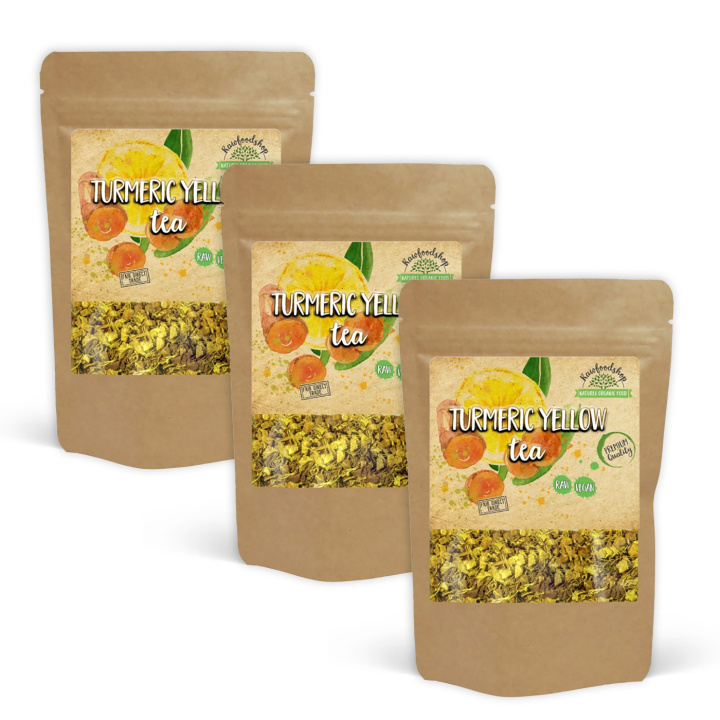 Turmeric Yellow Te 50g x 3 paket i gruppen Råvaror & Dryck / Drycker / Teer hos Rawfoodshop Scandinavia AB (402425-SET3)