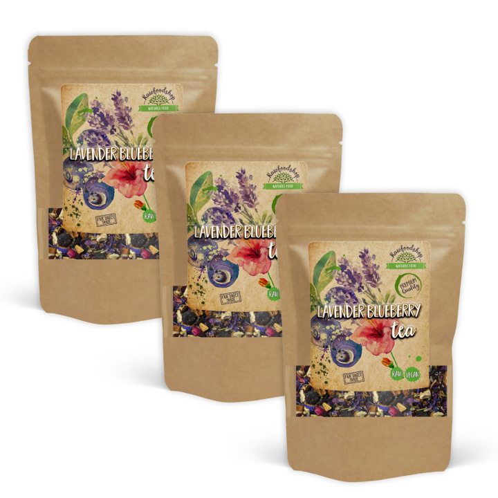 Lavender Blueberry Te 50g x 3 paket i gruppen Råvaror & Dryck / Drycker / Teer hos Rawfoodshop Scandinavia AB (402505-SET3)