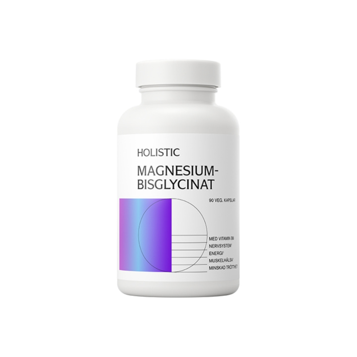 Holistic Magnesiumbisglycinat 100mg 90kaps i gruppen Kosttillskott / Örter & Växter hos Rawfoodshop Scandinavia AB (40510)