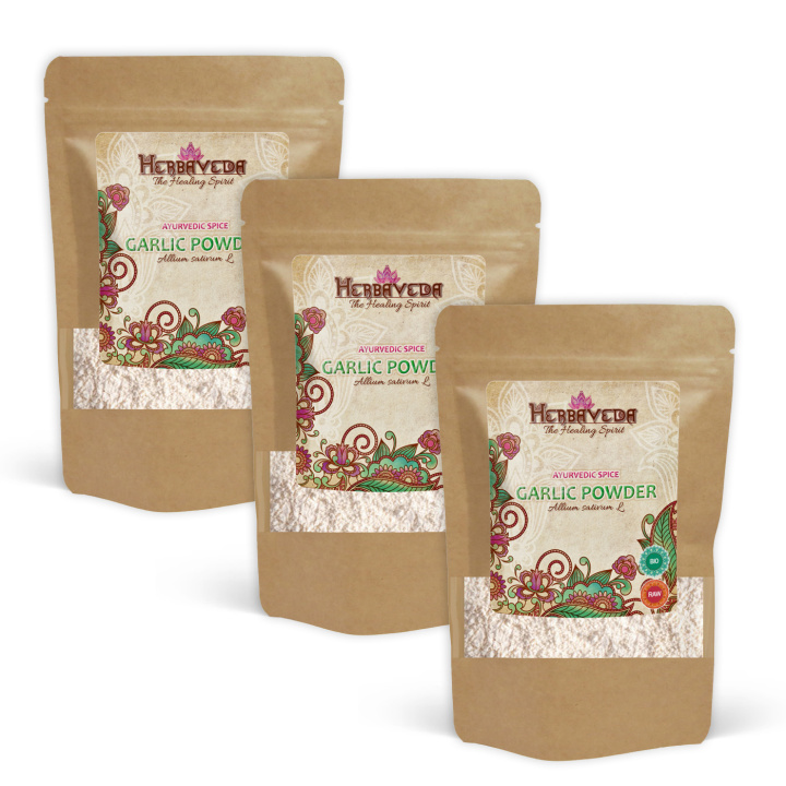 Vitlökspulver EKO 50g x 3 paket i gruppen Råvaror & Dryck / Skafferiet / Kryddor & Salt hos Rawfoodshop Scandinavia AB (406941-SET3)