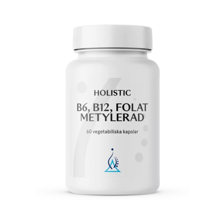 Holistic B6, B12, Folat Metylerad 60 kaps i gruppen Kosttillskott / Vitaminer / Vitamin B hos Rawfoodshop Scandinavia AB (4126)