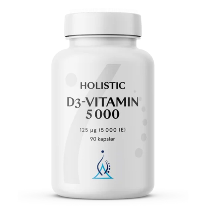 Holistic D3-Vitamin 5000 90kaps i gruppen Kosttillskott / Vitaminer / Enkla vitaminer hos Rawfoodshop Scandinavia AB (4142)