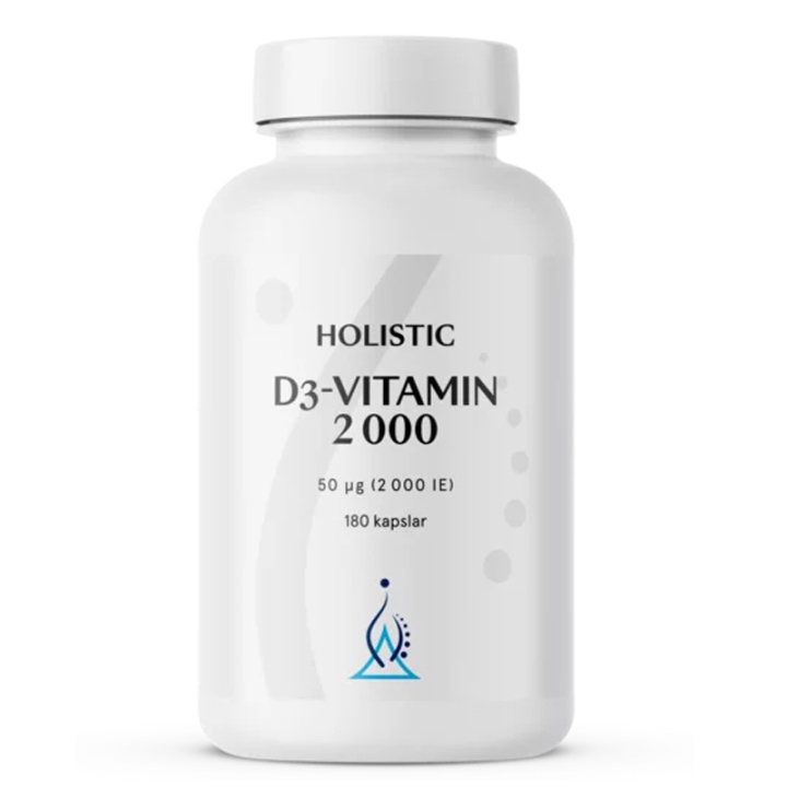 Holistic D3-Vitamin 2000 180kaps i gruppen Kosttillskott / Vitaminer / Enkla vitaminer hos Rawfoodshop Scandinavia AB (4143)
