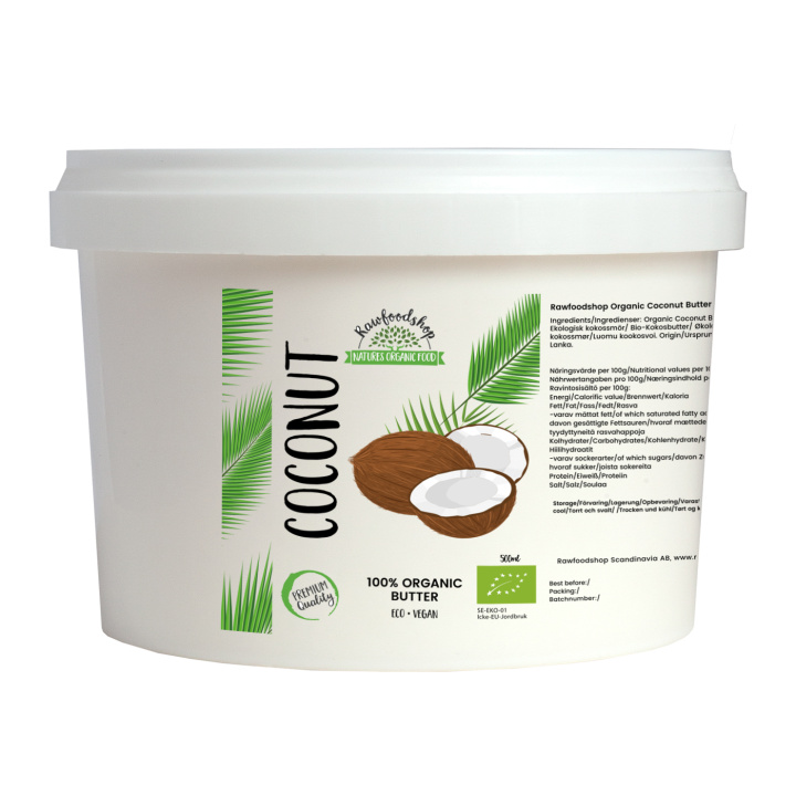 Kokosnötsmör EKO 500ml i gruppen Råvaror & Dryck / Nötter / Nötsmör hos Rawfoodshop Scandinavia AB (46013FT)