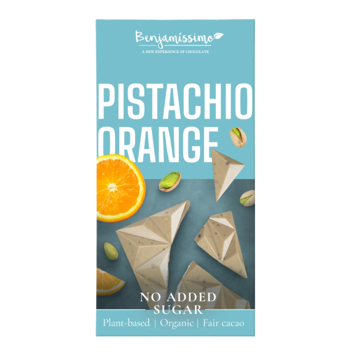 Benjamissimo Pistage & Apelsin Sockerfri EKO 60g i gruppen Råvaror & Dryck / Godis & Choklad hos Rawfoodshop Scandinavia AB (4956)