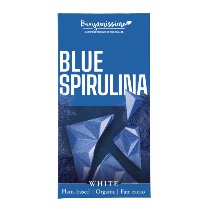 Benjamissimo Vit Blå Spirulina EKO 60g i gruppen Råvaror & Dryck / Godis & Choklad / Choklad & Bars hos Rawfoodshop Scandinavia AB (4963)