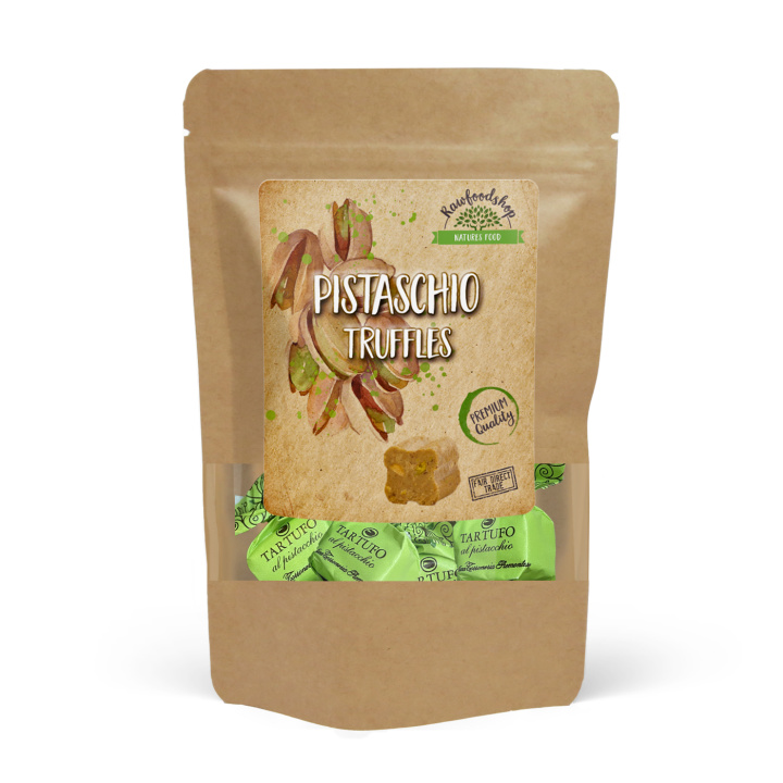 Pistage Tryfflar 100g i gruppen Råvaror & Dryck / Godis & Choklad / Choklad & Bars hos Rawfoodshop Scandinavia AB (5006-100)