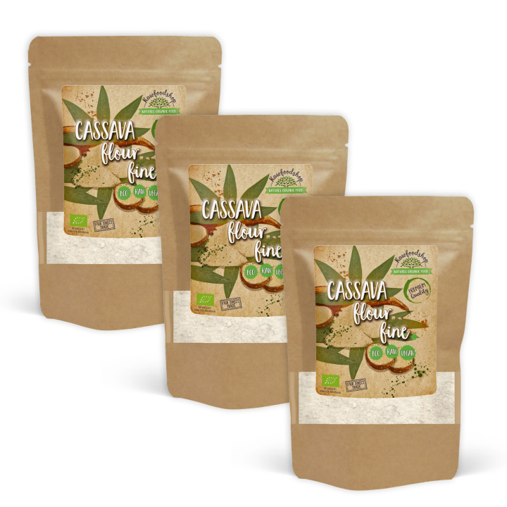 Cassava Mjöl Finmalt EKO 500g x 3 paket i gruppen Råvaror & Dryck / Bakning / Mjöler hos Rawfoodshop Scandinavia AB (501955-SET3)
