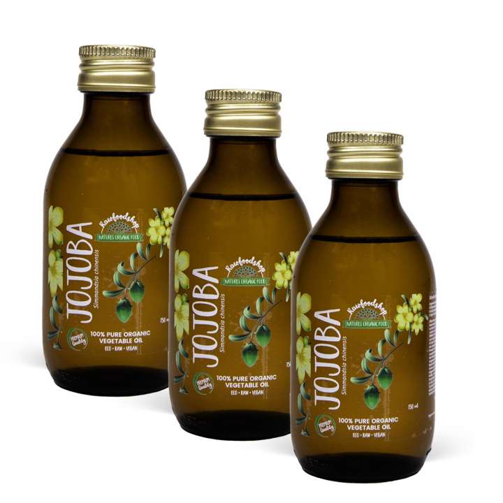 Jojobaolja EKO 150ml x 3 paket i gruppen Hud & Kropp / Naturlig DIY / Vegetabiliska Oljor hos Rawfoodshop Scandinavia AB (5041232-SET3)