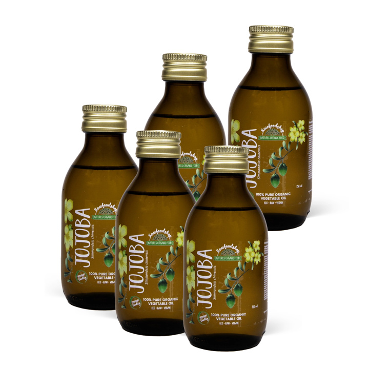 Jojobaolja EKO 150ml x 5 paket i gruppen Hud & Kropp / Naturlig DIY / Vegetabiliska Oljor hos Rawfoodshop Scandinavia AB (5041232-SET5)