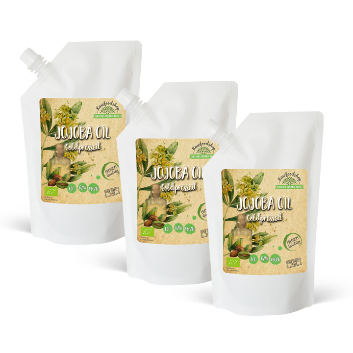 Jojobaolja EKO 1000ml x 3 paket i gruppen OUTLET 20-80% / Hud & kropp 20-50% / Hud & kropp 40% hos Rawfoodshop Scandinavia AB (5041234-SET3)