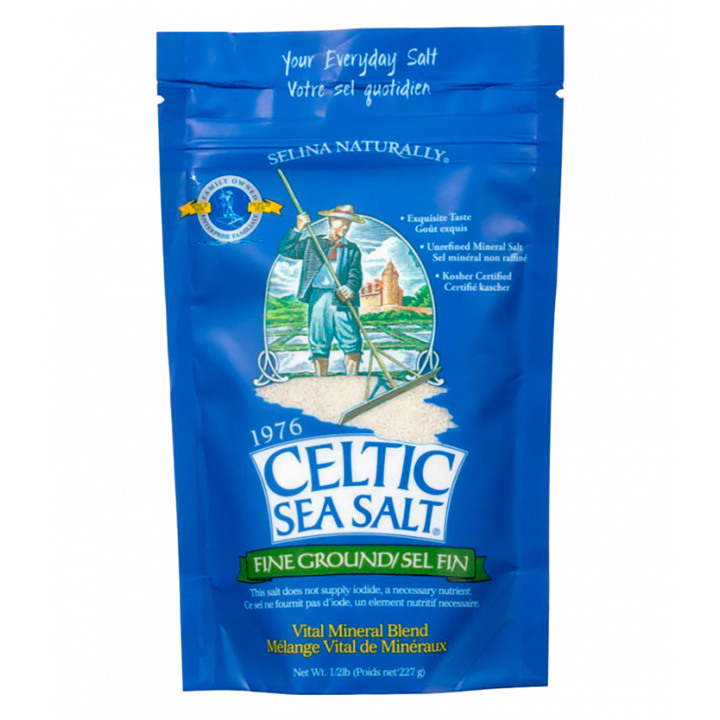 Celtic Havssalt Finmalet 227g i gruppen Råvaror & Dryck / Skafferiet / Kryddor & Salt hos Rawfoodshop Scandinavia AB (522)