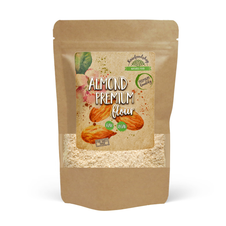Mandelmjöl Premium RAW 500g i gruppen Råvaror & Dryck / Bakning / Mjöler / Mandelmjöl hos Rawfoodshop Scandinavia AB (5302205-500)