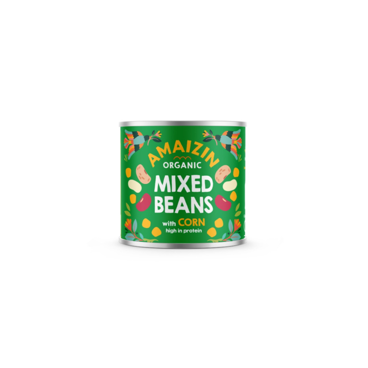 Bönmix med Majs EKO 200g i gruppen Råvaror & Dryck / Skafferiet / Baljväxter / Bönor hos Rawfoodshop Scandinavia AB (54008)