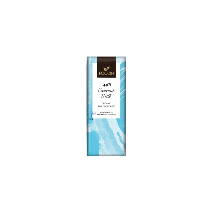 Choklad Kokosmjölk 44% RAW EKO 40g i gruppen Råvaror & Dryck / Godis & Choklad / Choklad & Bars hos Rawfoodshop Scandinavia AB (6430055214635)