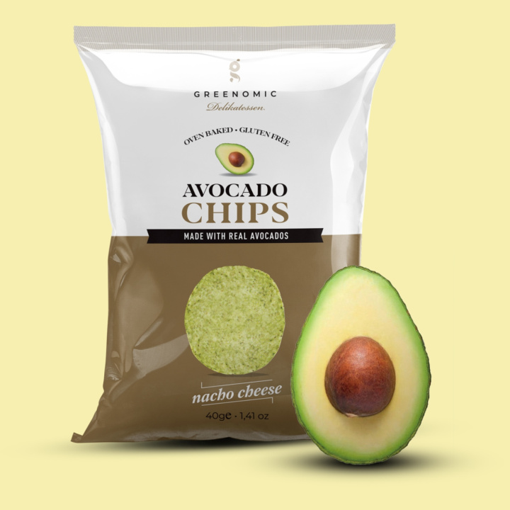 Avocado Chips - Nacho Cheese 40g i gruppen Råvaror & Dryck / Godis & Choklad / Snacks hos Rawfoodshop Scandinavia AB (70010)