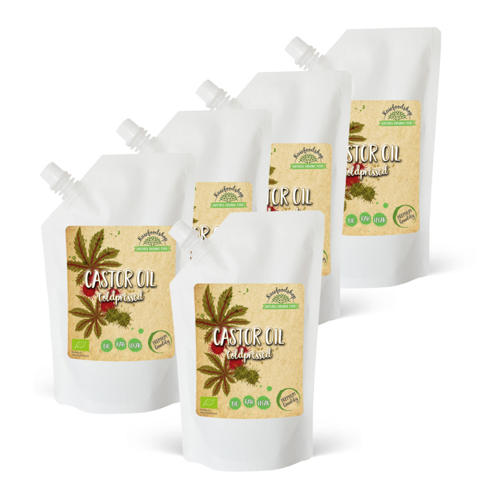 Ricinolja kallpressad EKO 1000ml x 5 paket i gruppen Hud & Kropp / Naturlig DIY / Vegetabiliska Oljor hos Rawfoodshop Scandinavia AB (7403203-SET5)