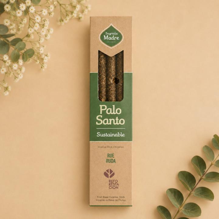 Rökelse Palo Santo & Ruda 8st i gruppen Hem & Själ / Stämning & doft / Rökelse hos Rawfoodshop Scandinavia AB (7798348236603)