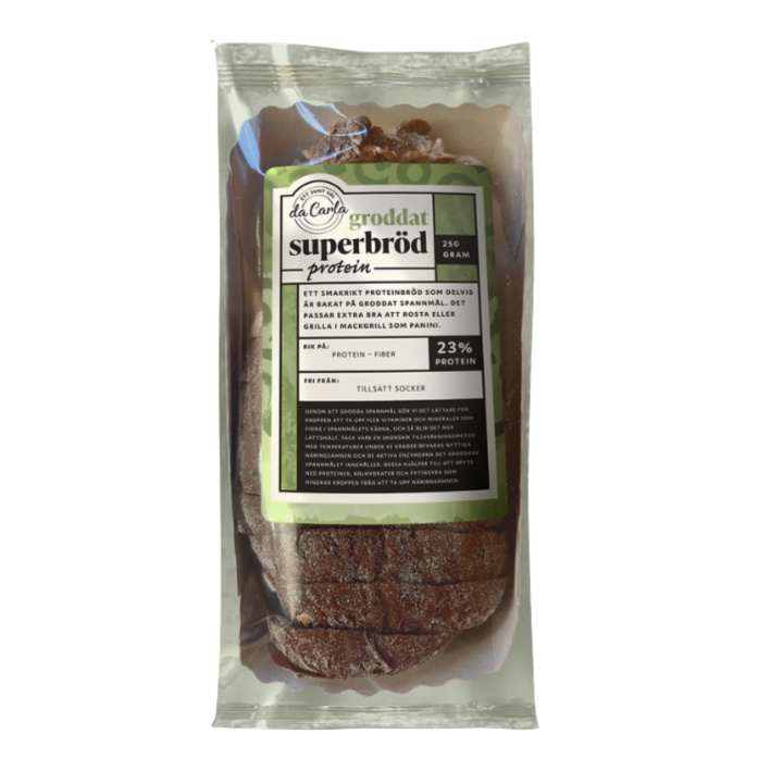 Groddat Superproteinbröd 250g i gruppen Råvaror & Dryck / Skafferiet / Kakor, kex & bröd hos Rawfoodshop Scandinavia AB (780S)
