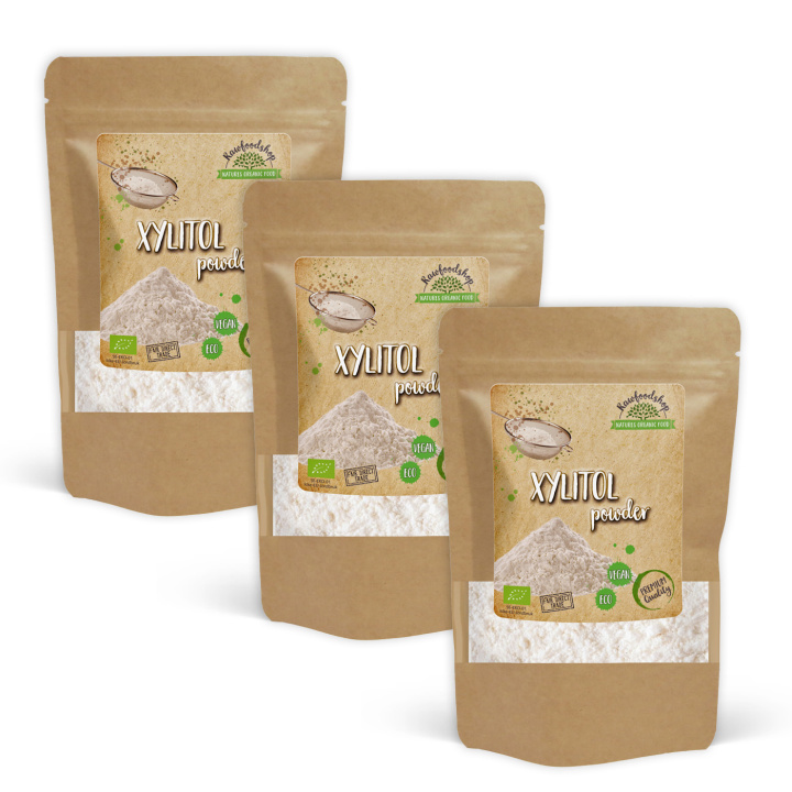 Xylitol Pulver EKO 500g x 3 paket i gruppen Råvaror & Dryck / Bakning / Sötning / Xylitol hos Rawfoodshop Scandinavia AB (80701-SET3)