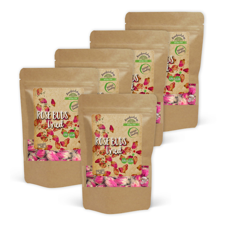 Rosenknoppar Torkade 125g x 5 paket i gruppen Råvaror & Dryck / Bakning / Ätbara blommor hos Rawfoodshop Scandinavia AB (82432125-SET5)
