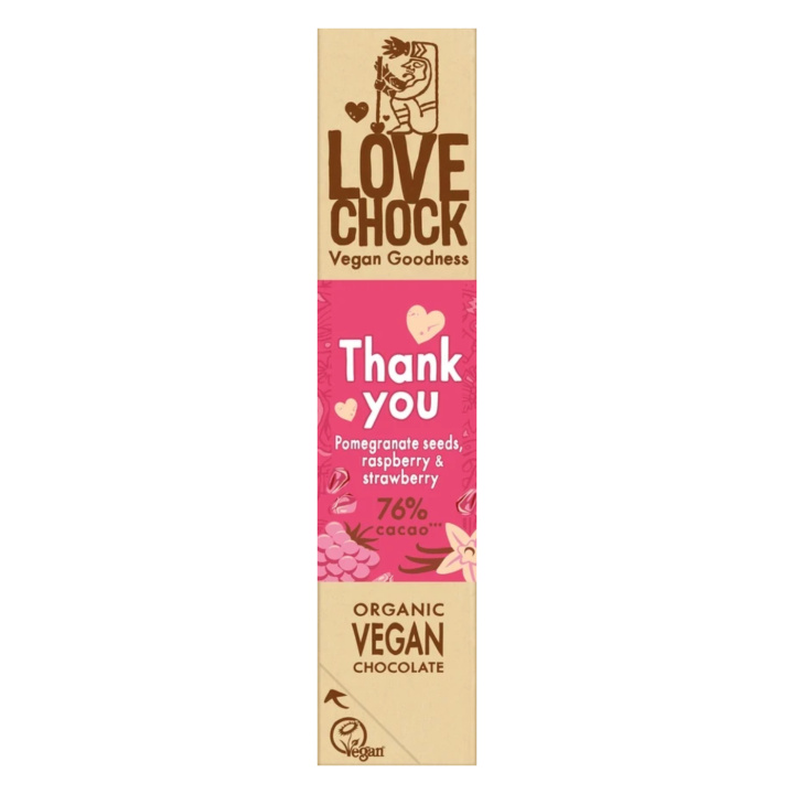 Choklad Thank You 76% EKO 40g i gruppen Råvaror & Dryck / Godis & Choklad / Choklad & Bars hos Rawfoodshop Scandinavia AB (900683)