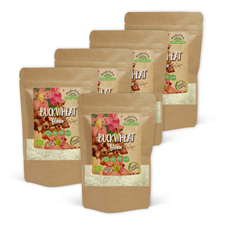 Bovetemjöl EKO 500g x 5 paket i gruppen Råvaror & Dryck / Bakning / Mjöler hos Rawfoodshop Scandinavia AB (AB001-SET5)