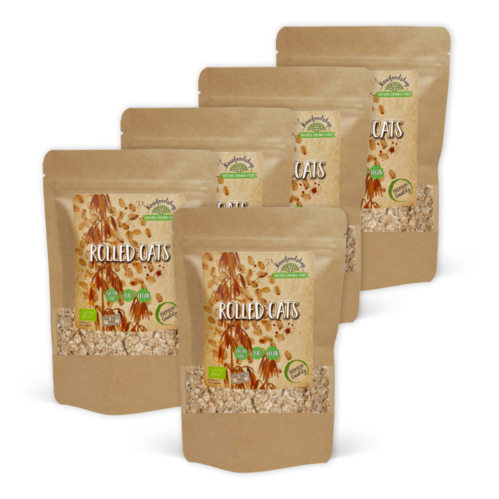 Havregryn Glutenfritt EKO 500g x 5 paket i gruppen Råvaror & Dryck / Bakning / Gryn, flingor & puffar hos Rawfoodshop Scandinavia AB (AB006-SET5)