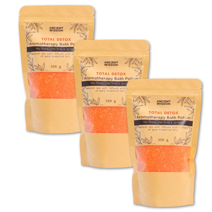 Badsalt Total Detox 350g x 3 paket i gruppen Hud & Kropp / Bad & Spa / Badsalt hos Rawfoodshop Scandinavia AB (ABPCUL02-SET3)
