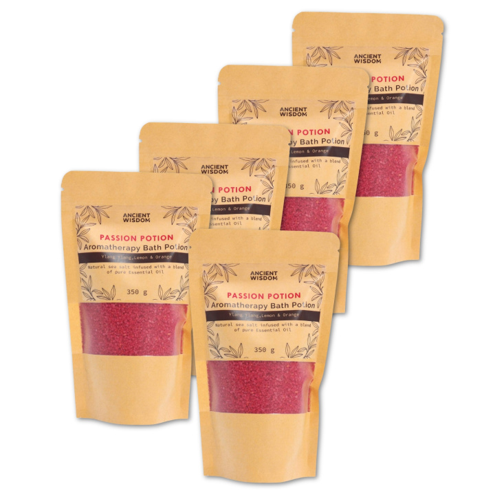 Badsalt Passion 350g x 5 paket i gruppen Hud & Kropp / Bad & Spa / Badsalt hos Rawfoodshop Scandinavia AB (ABPCUL04-SET5)