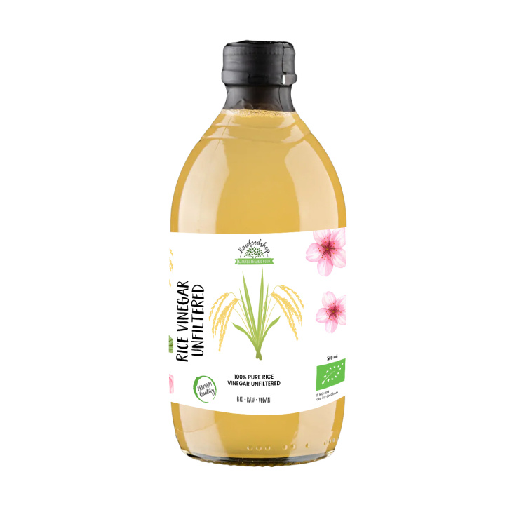 Risvinäger Ofiltrerad RAW EKO 500ml i gruppen Råvaror & Dryck / Skafferiet / Smaksättning / Vinäger hos Rawfoodshop Scandinavia AB (AM500ML)