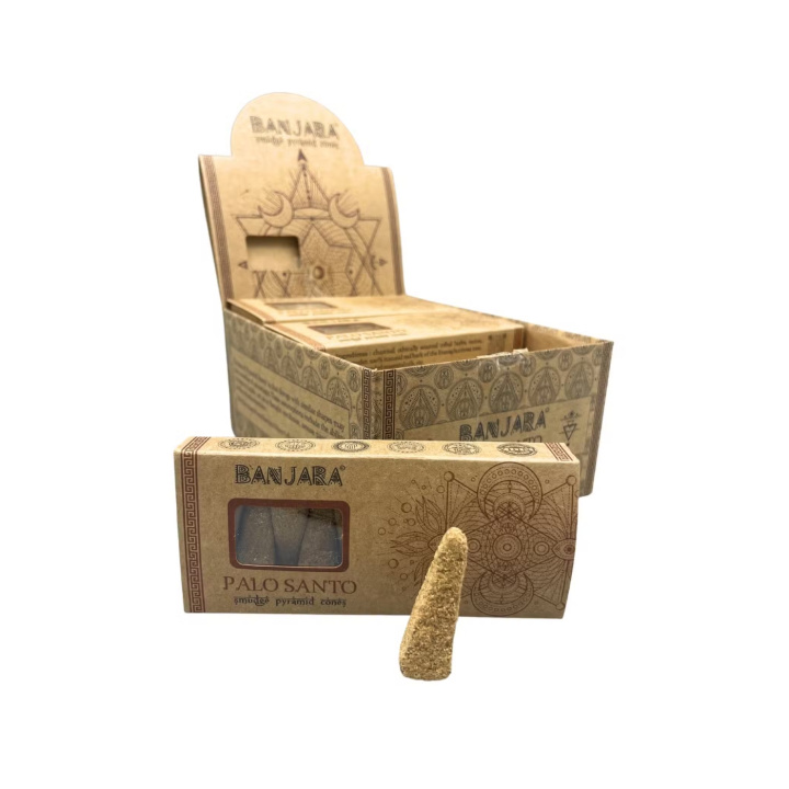 Rökelsepyramider Palo Santo 10st i gruppen Hem & Själ / Stämning & doft / Rökelse hos Rawfoodshop Scandinavia AB (BANJSC-06)