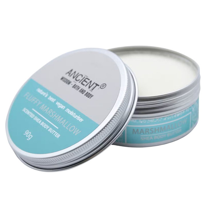 Body Butter Fluffy Marshmallow 90g i gruppen Hud & Kropp / Kropp / Body lotion & olja hos Rawfoodshop Scandinavia AB (BBFO-06)