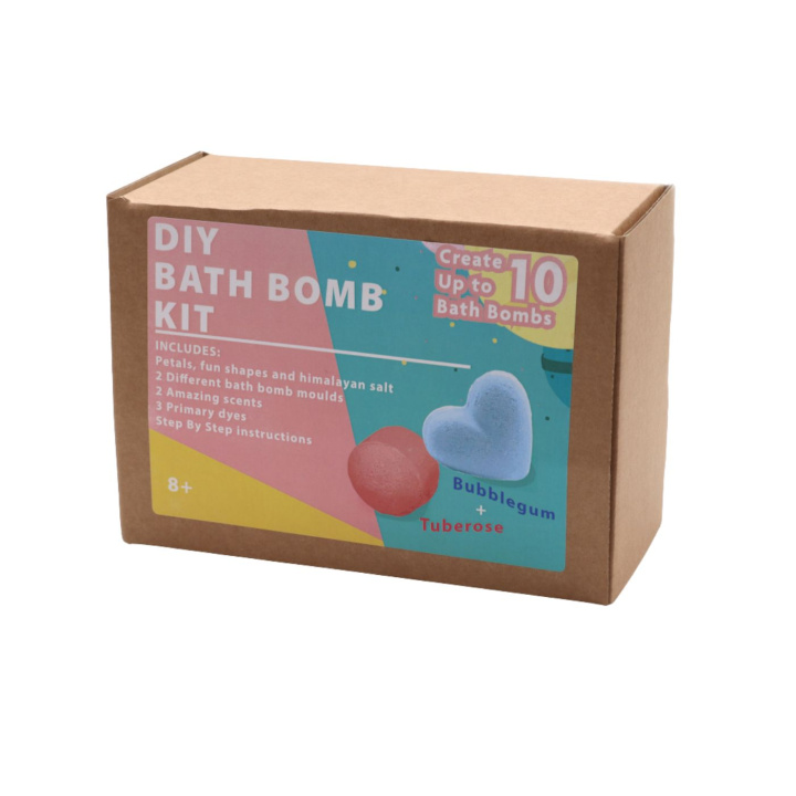 Kit DIY Badbomb Ros & Bubbelgum i gruppen Hud & Kropp / Bad & Spa / Badbomber & Badskum hos Rawfoodshop Scandinavia AB (BBKIT-01)