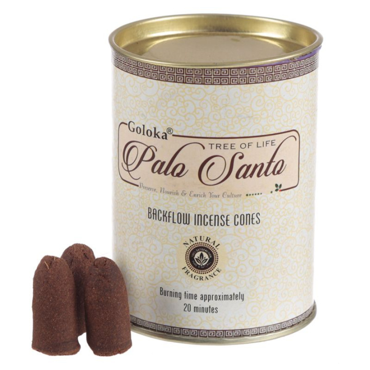 Goloka Palo Santo Rökelsekoner i gruppen Hem & Själ / Stämning & doft / Rökelse hos Rawfoodshop Scandinavia AB (BF34608)