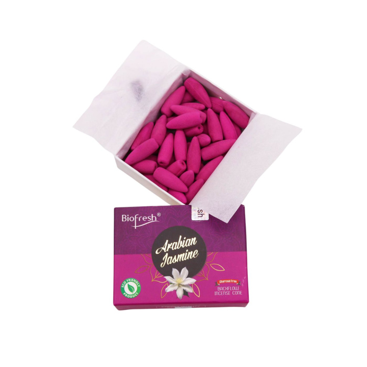 Rökelsekoner Arabisk Jasmin 40st i gruppen Hem & Själ / Stämning & doft / Rökelse hos Rawfoodshop Scandinavia AB (BFBF-02)