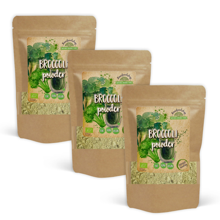 Broccoli Pulver EKO 250g x 3 paket i gruppen Råvaror & Dryck / Hälsokost / Gröna pulver hos Rawfoodshop Scandinavia AB (BKP25-SET3)