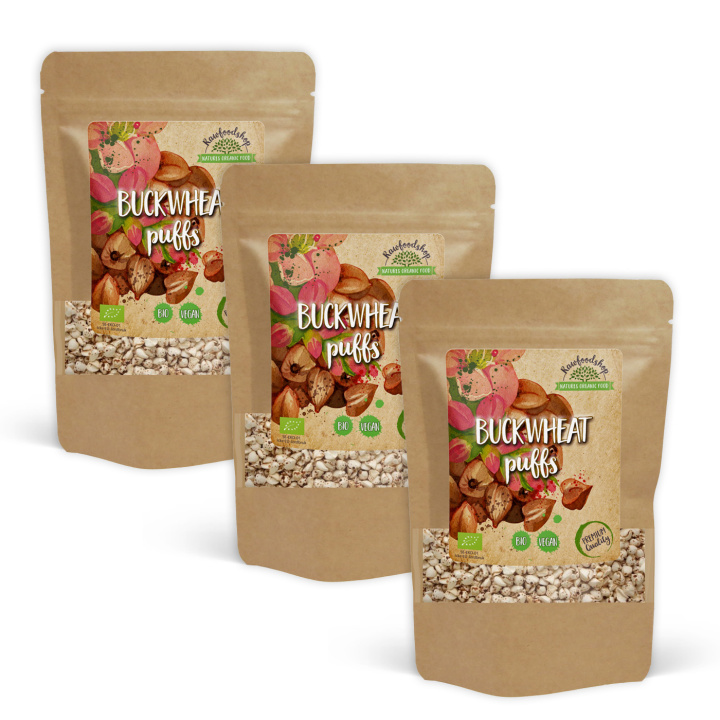 Bovetepuffar EKO 60g x 3 paket i gruppen Råvaror & Dryck / Bakning / Gryn, flingor & puffar hos Rawfoodshop Scandinavia AB (BVP60-SET3)