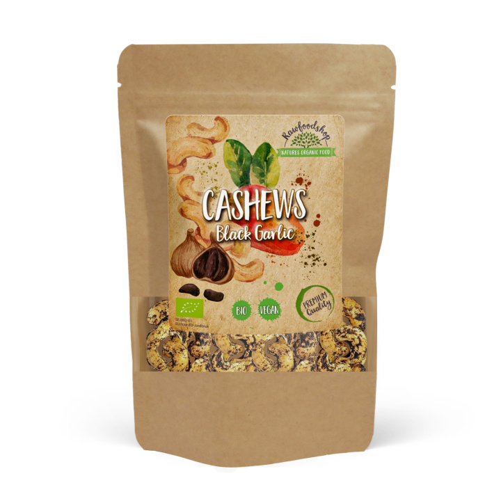 Cashewnötter Svart Vitlök EKO 200g i gruppen Råvaror & Dryck / Nötter / Cashewnötter hos Rawfoodshop Scandinavia AB (CAJAIL5-200)