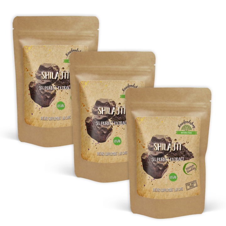 Shilajit Extract 500mg 60 kapslar x 3 paket i gruppen Kosttillskott / Mineraler / Övriga Mineraler hos Rawfoodshop Scandinavia AB (CAPSHI60-SET3)