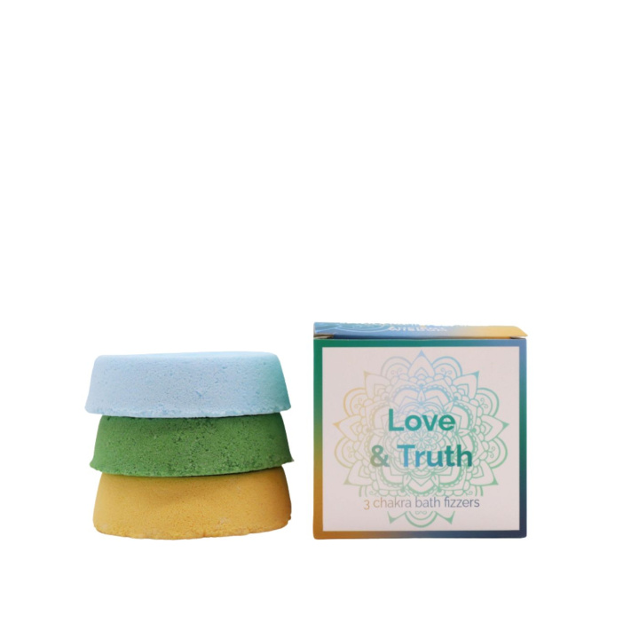 Badbomber Chakra Kärlek & Sanning 3st i gruppen Hud & Kropp / Bad & Spa / Badbomber & Badskum hos Rawfoodshop Scandinavia AB (CBF-04)
