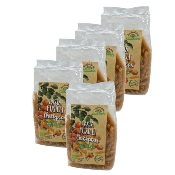 Pasta Kikärtor Fusilli EKO 250g x 5 paket i gruppen Råvaror & Dryck / Skafferiet / Pasta & Nudlar hos Rawfoodshop Scandinavia AB (CECBFUS25018-SET5)