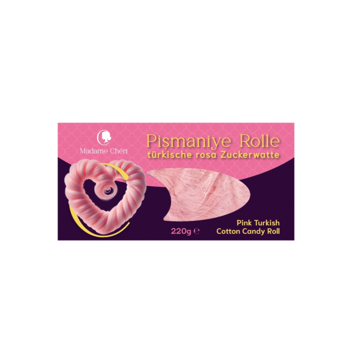 Pismaniye Sockervadd Rosa 220g i gruppen Råvaror & Dryck / Godis & Choklad / Dubai-choklad hos Rawfoodshop Scandinavia AB (CHERI08)