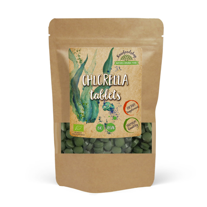 Chlorella Tabletter EKO 125g i gruppen Kosttillskott / Örter & Växter / Algtillskott hos Rawfoodshop Scandinavia AB (CHLO0100)