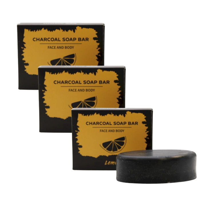Citron Tvål Aktivt Kol 85g x 3 st i gruppen Hud & Kropp / Ansikte / Rengöring hos Rawfoodshop Scandinavia AB (CHSBUL-01-SET3)