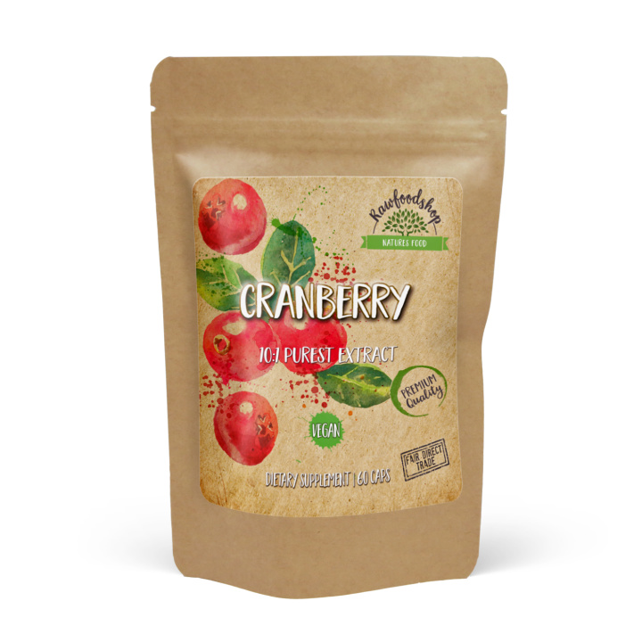 Tranbär Extract 400mg 60 kapslar i gruppen Kosttillskott / Örter & Växter / Örter hos Rawfoodshop Scandinavia AB (CUCRAN60CAP)