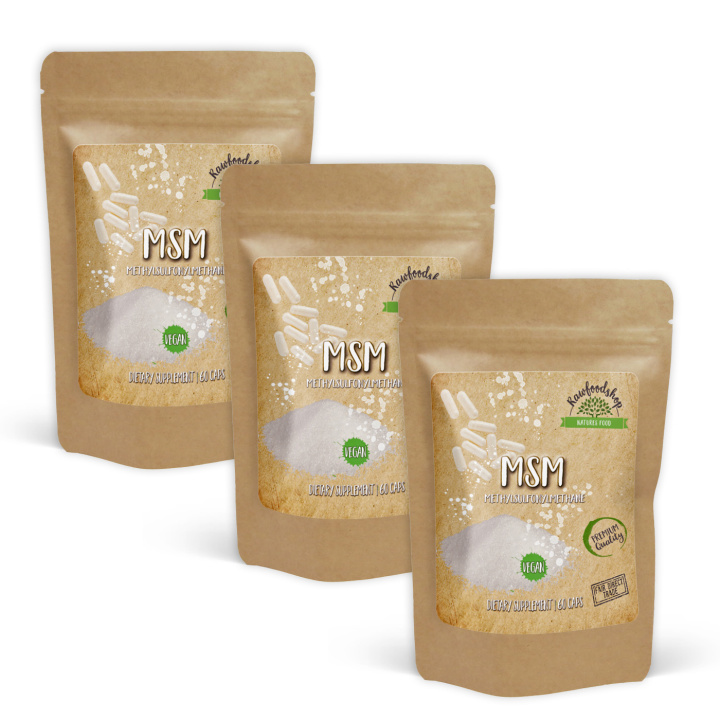 MSM 500mg 60 kapslar x 3 paket i gruppen Kosttillskott / Övriga kosttillskott / MSM hos Rawfoodshop Scandinavia AB (CUMSMX60CAP-SET3)