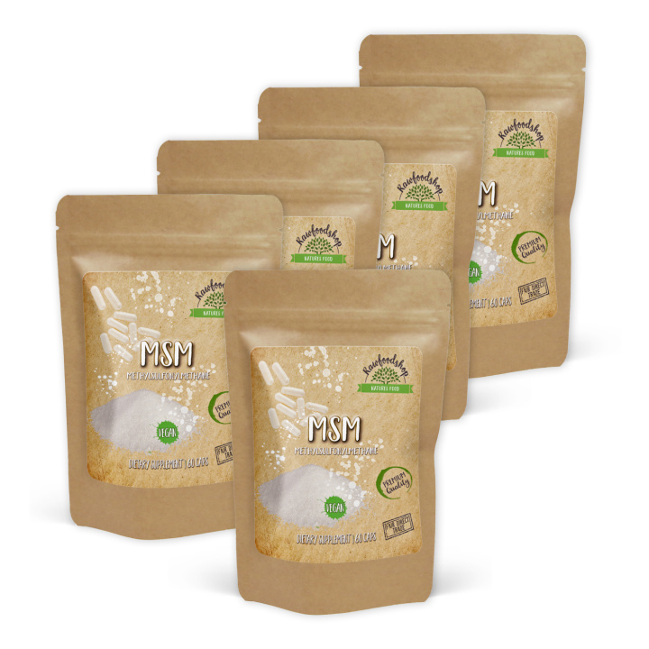MSM 500mg 60 kapslar x 5 paket i gruppen Kosttillskott / Övriga kosttillskott / MSM hos Rawfoodshop Scandinavia AB (CUMSMX60CAP-SET5)